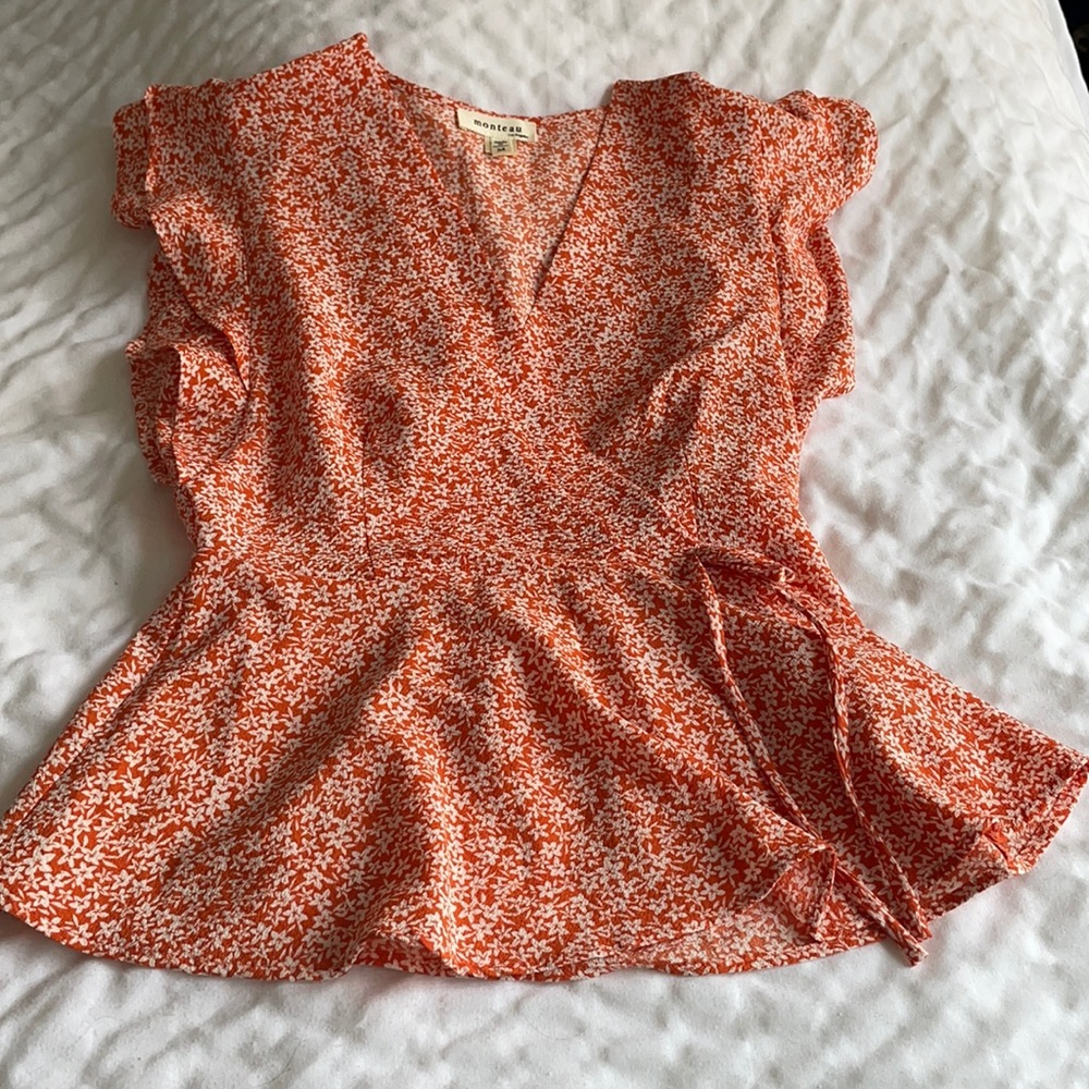 Monteau Summer Top with cap sleeves